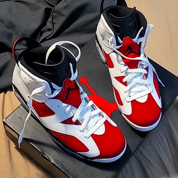 Jordan carmine 6 2014 with crease protectors in og box size 11 Jordan 6 Retro Carmine (2014) Men main image 2